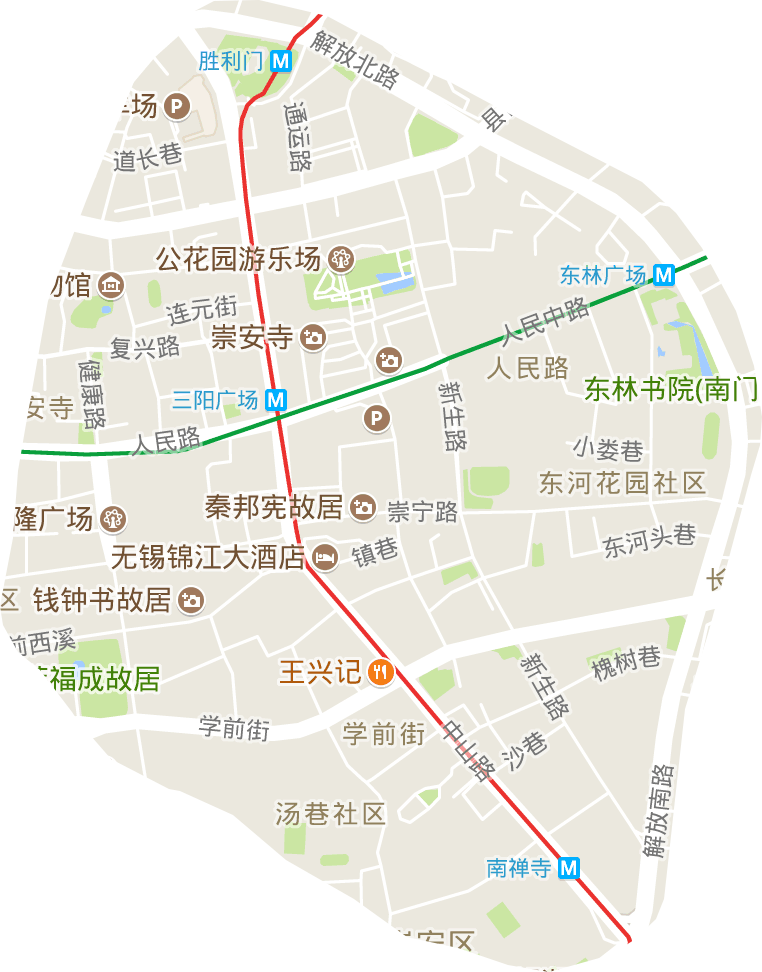 崇安寺街道電子地圖
