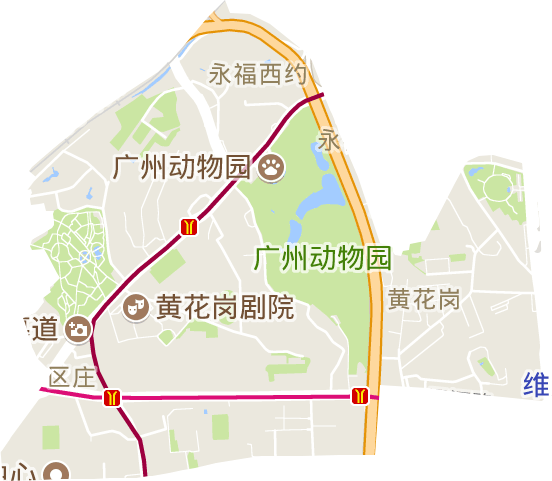 黃花崗街道電子地圖