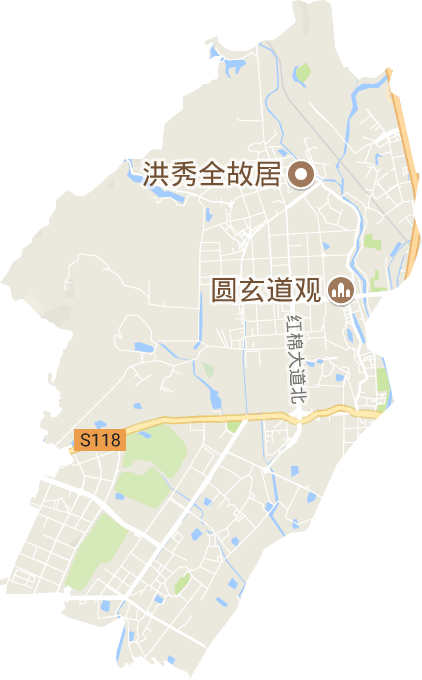 秀全街道電子地圖