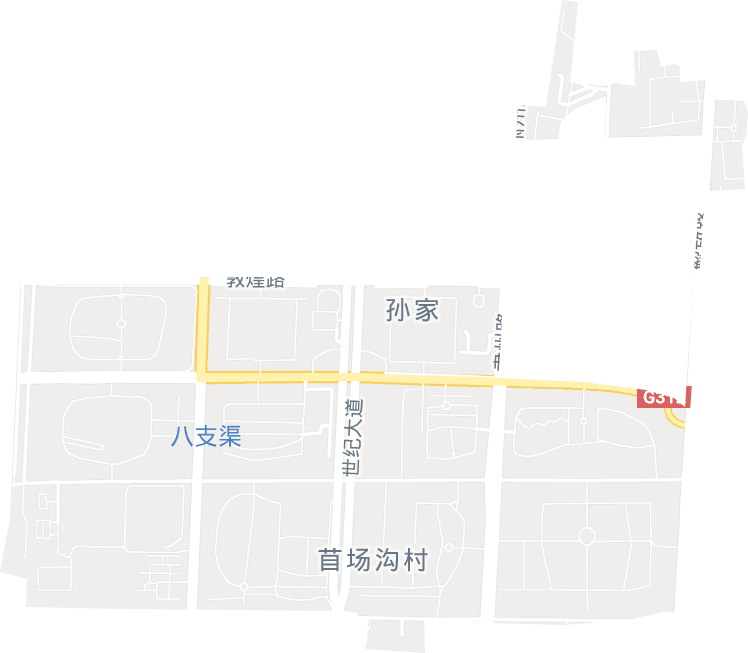 玉門油田生活基地街道電子地圖