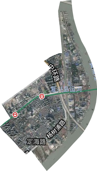 定海路街道衛星圖