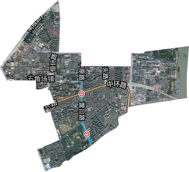 五角場鎮衛星圖
