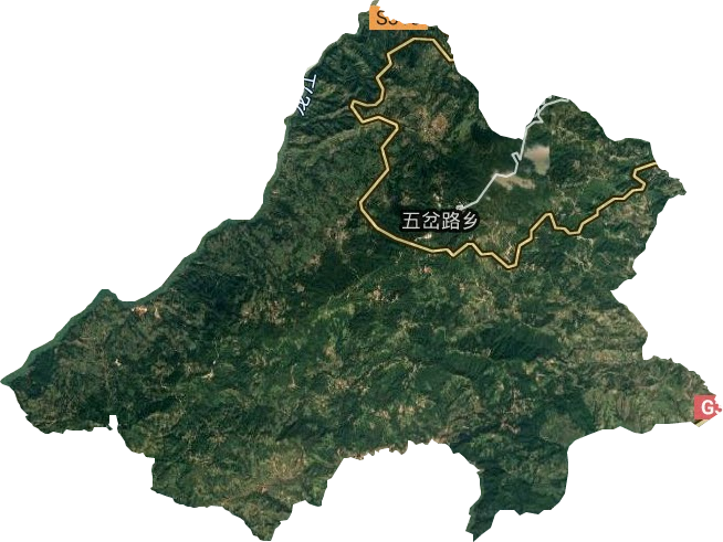 五岔路鄉衛星圖