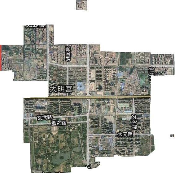 大明宮街道衛星圖