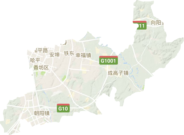 香坊區地形圖