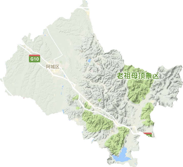 阿城區地形圖