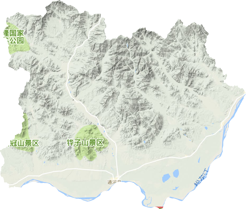 通河縣地形圖