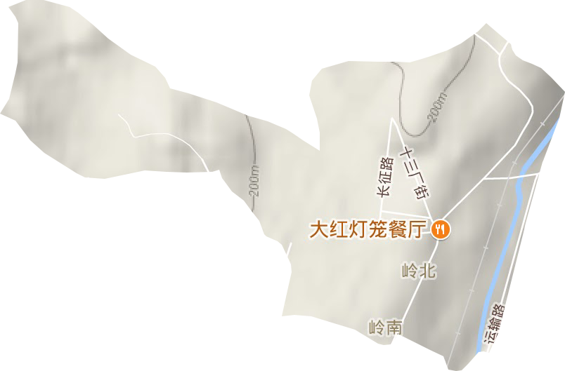嶺南街道地形圖