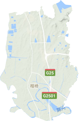 程橋街道地形圖