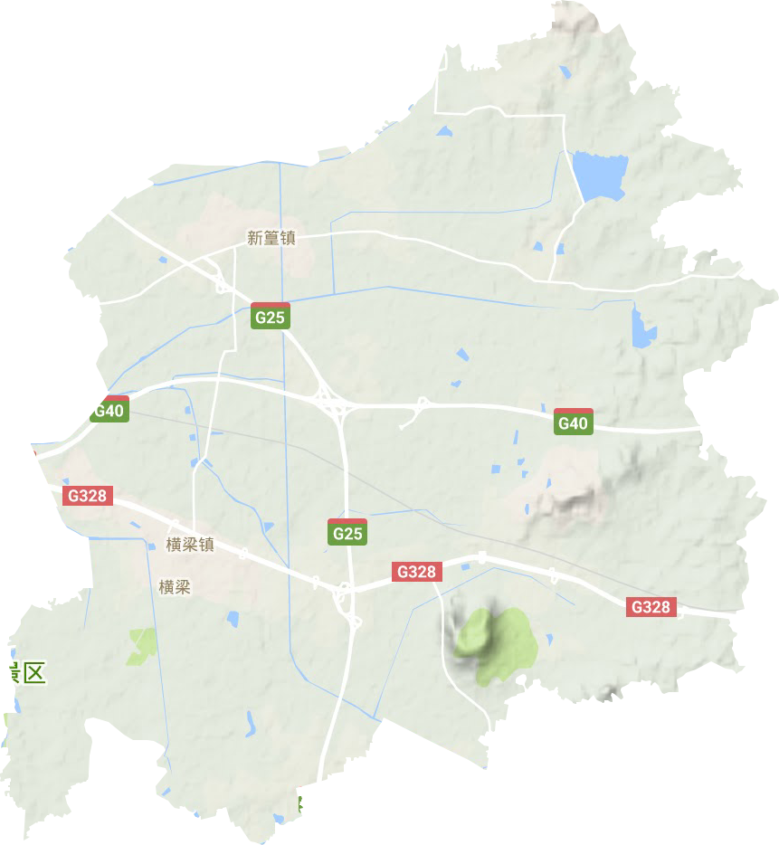 橫梁街道地形圖
