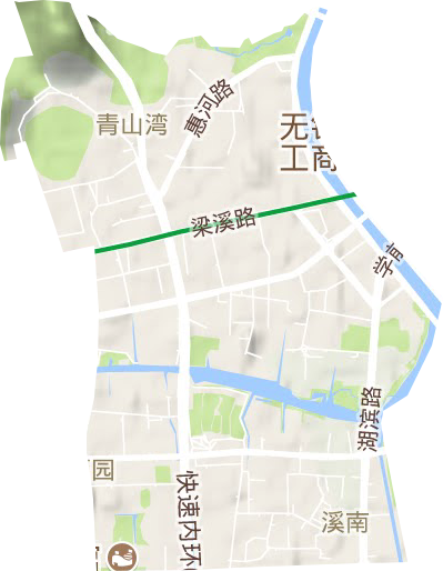 河埒街道地形圖