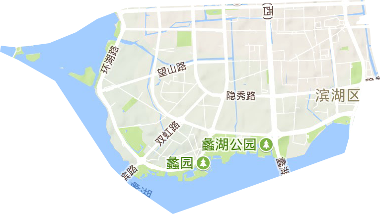 蠡湖街道地形圖