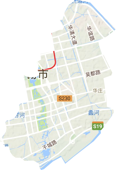 華莊街道地形圖