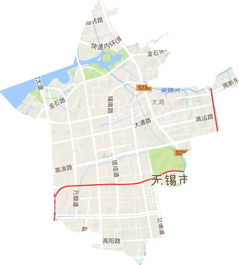 太湖街道地形圖
