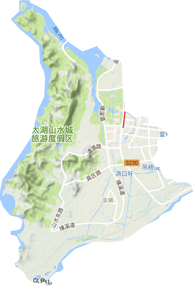 雪浪街道地形圖