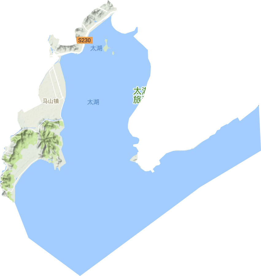 馬山街道地形圖