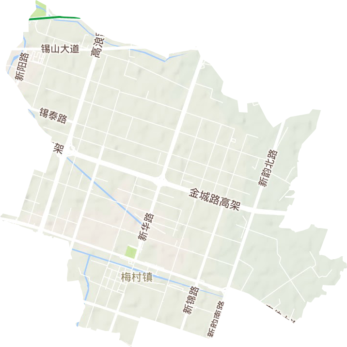 梅村街道地形圖