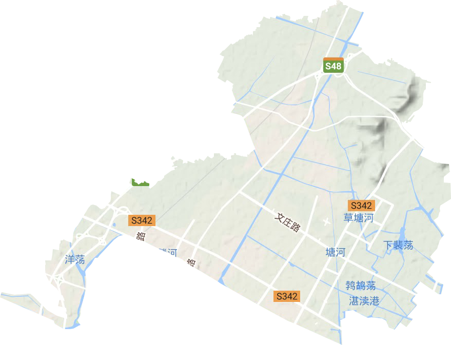 屺亭街道地形圖