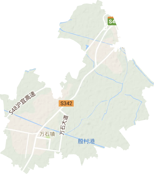 萬石鎮(zhèn)地形圖