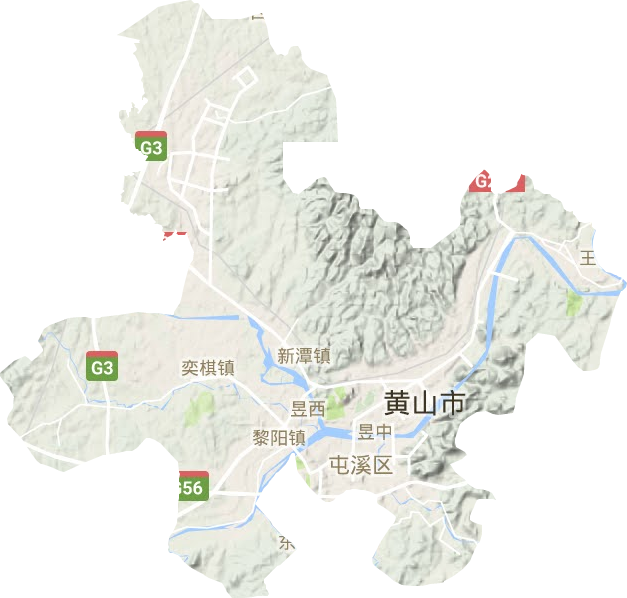 屯溪區地形圖