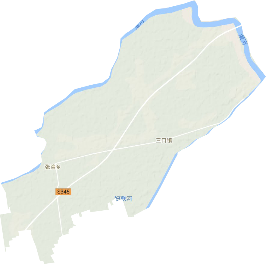 三口鎮(zhèn)地形圖