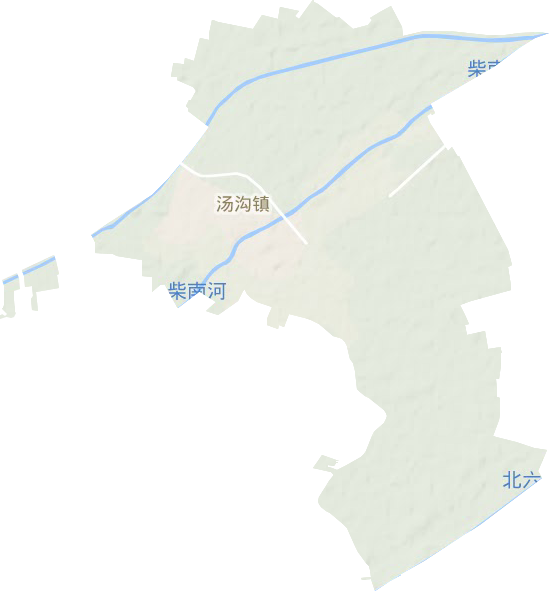 湯溝鎮地形圖
