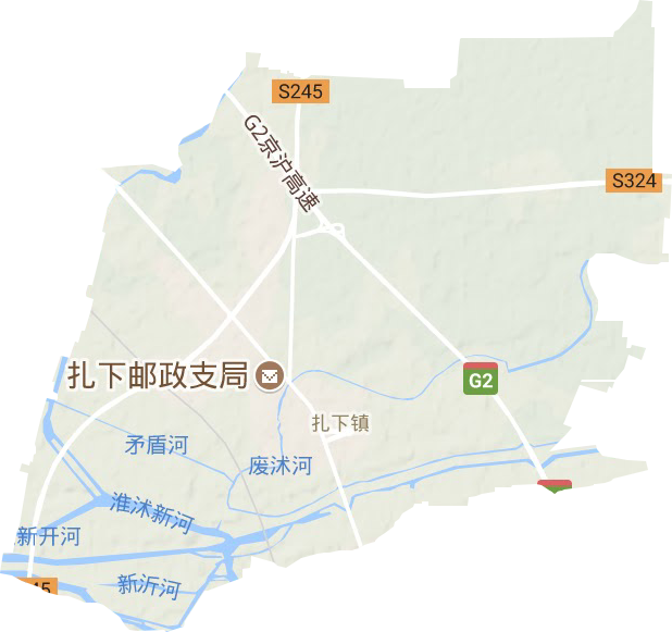 扎下鎮地形圖