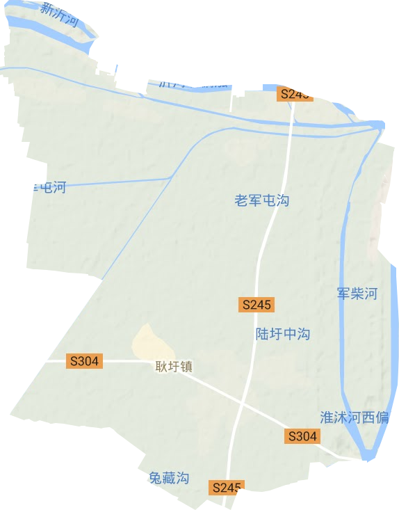 耿圩鎮(zhèn)地形圖