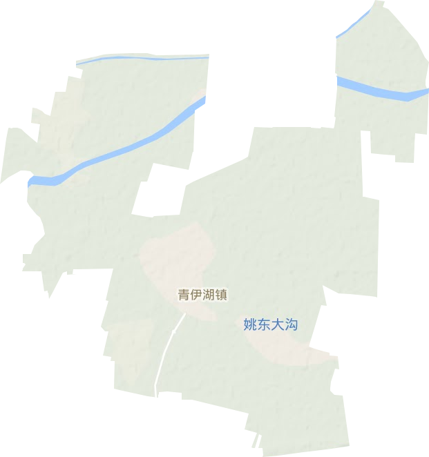 青伊湖鎮地形圖