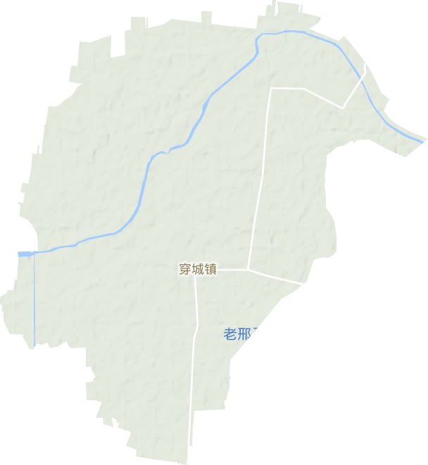 穿城鎮地形圖
