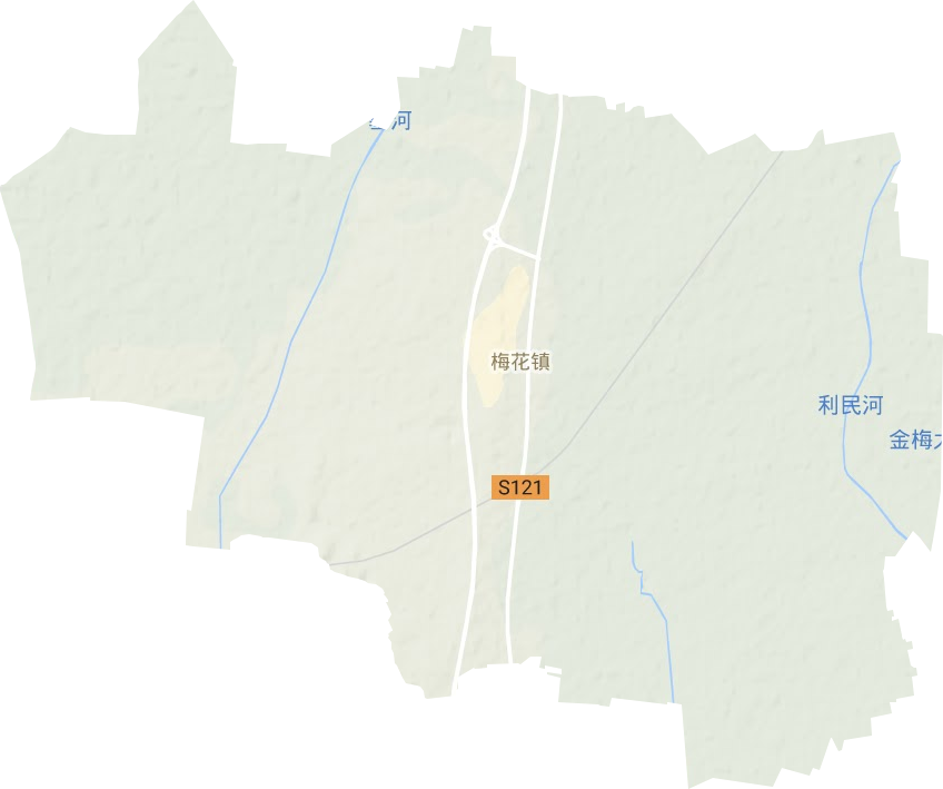 梅花鎮地形圖