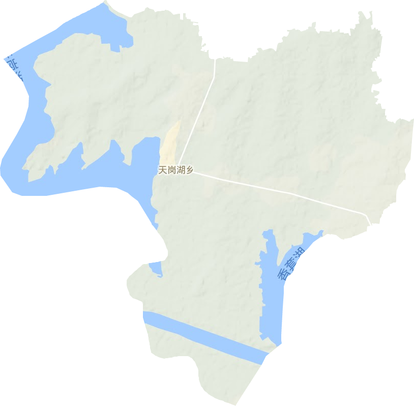天崗湖鄉地形圖
