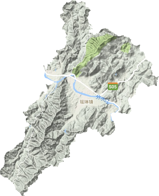 瑤琳鎮(zhèn)地形圖