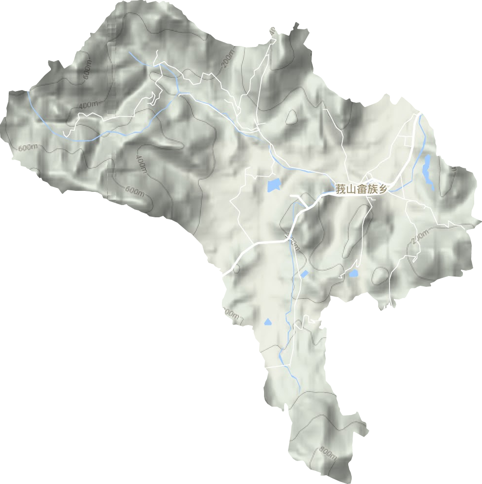 莪山畬族鄉地形圖