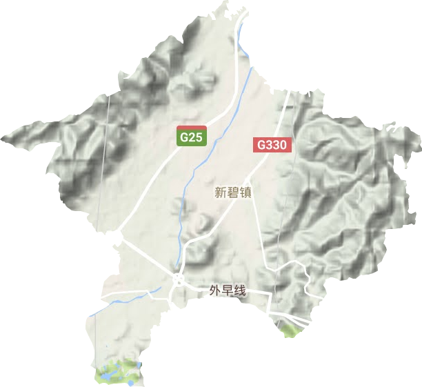 新碧街道地形圖