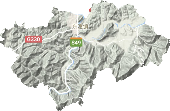 東渡鎮地形圖