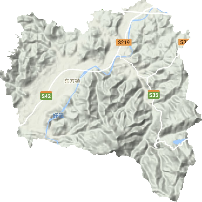 東方鎮(zhèn)地形圖