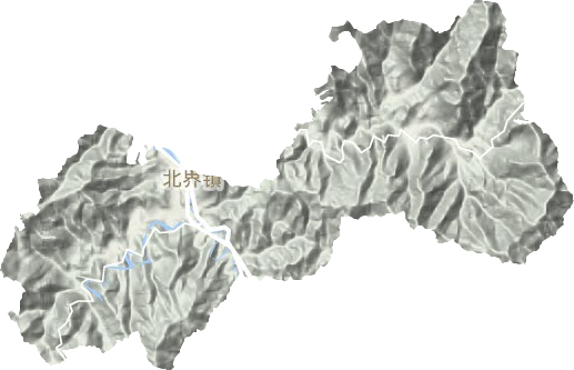 北界鎮(zhèn)地形圖