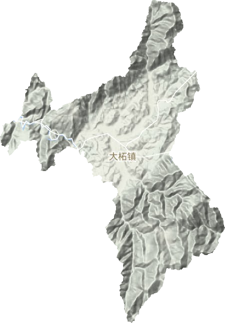 大柘鎮(zhèn)地形圖
