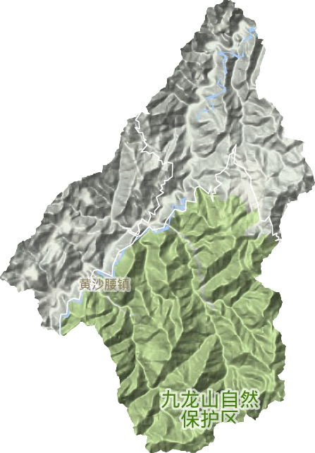 黃沙腰鎮(zhèn)地形圖