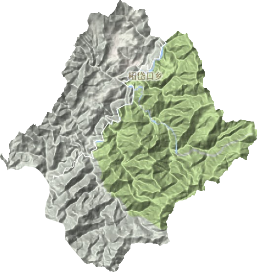 柘岱口鄉(xiāng)地形圖