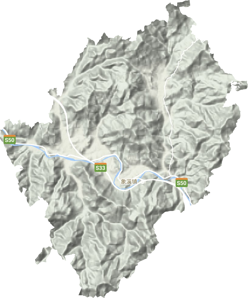象溪鎮(zhèn)地形圖