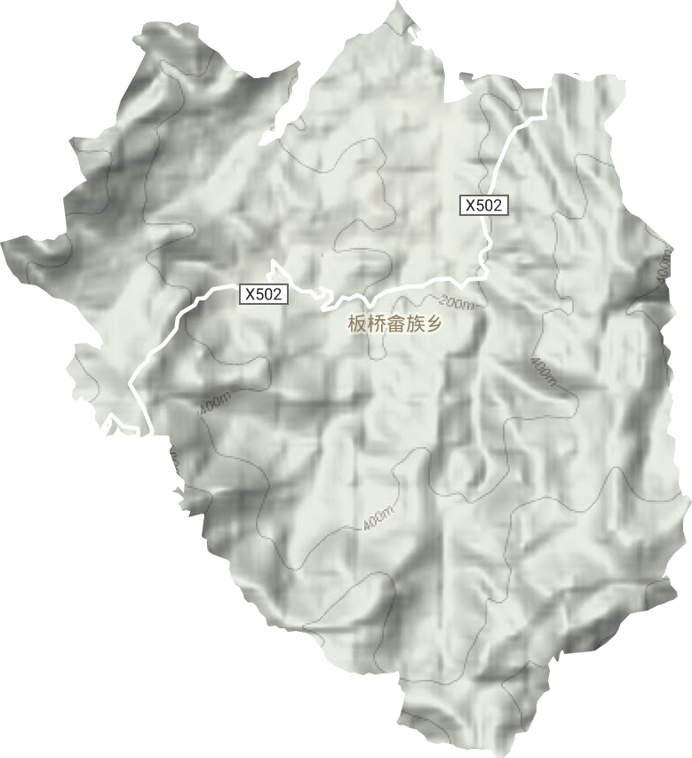 板橋畬族鄉(xiāng)地形圖