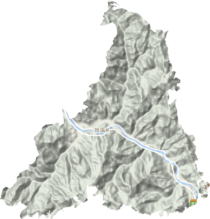 裕溪鄉(xiāng)地形圖