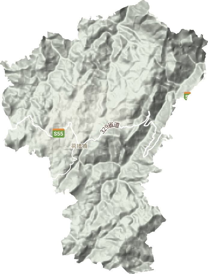 荷地鎮(zhèn)地形圖