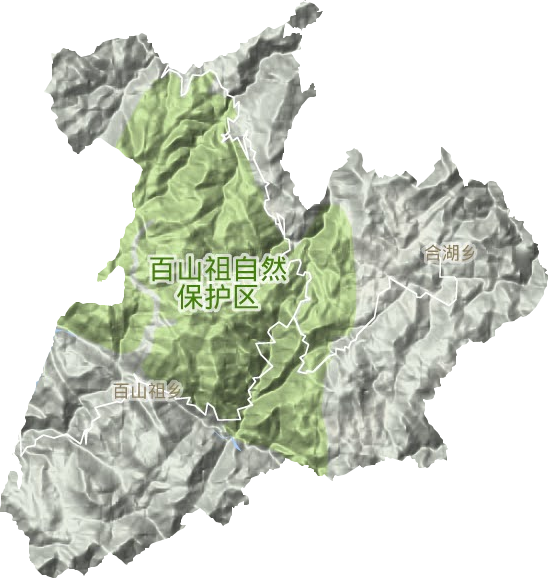百山祖鎮地形圖