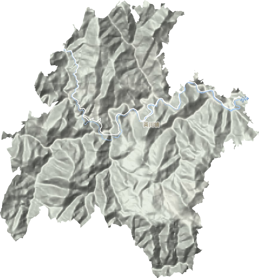 英川鎮(zhèn)地形圖