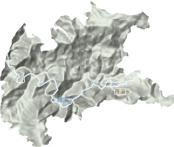 雁溪鄉地形圖