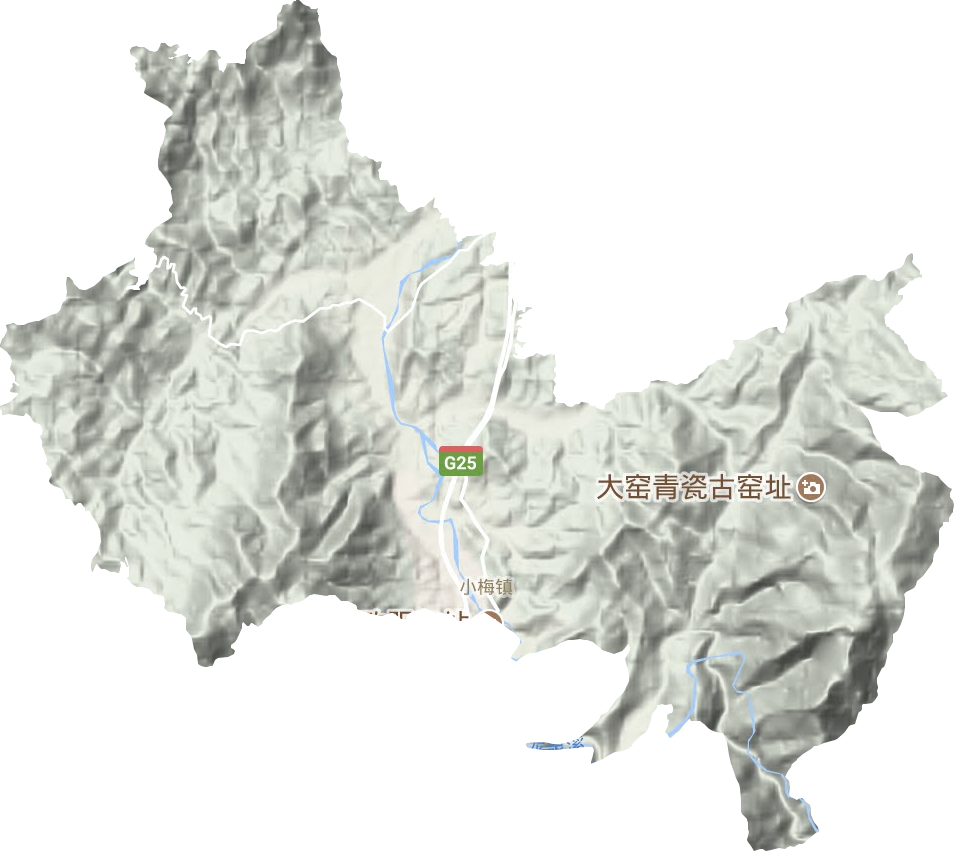 小梅鎮(zhèn)地形圖