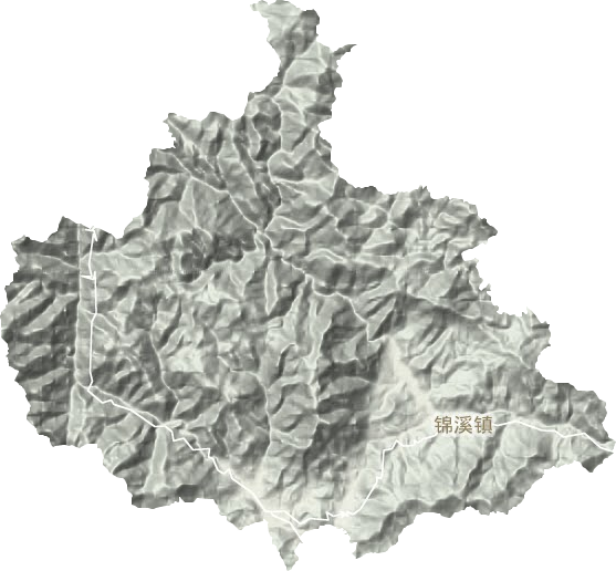 錦溪鎮地形圖